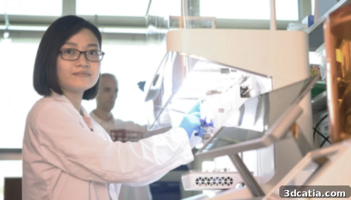Hien Le is one of the lead researchers working on the artificial cornea. (Photo Credit: Empa)