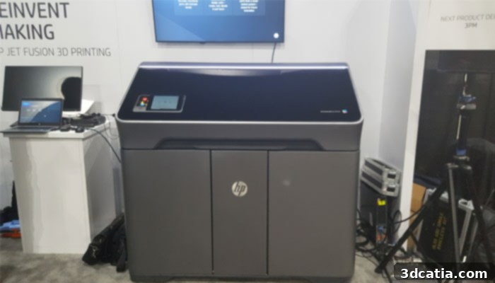 Solidworks World 2018 showcasing HP's new 3D printer from their Jet Fusion 300/500 ranges