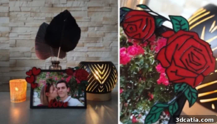 3D printed Valentine picture frame