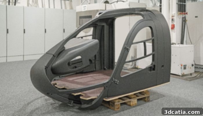 3D printed helicopter cockpit by Q.BIG 3D
