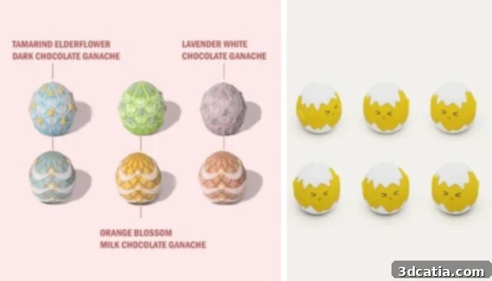 Sugar Lab 3D Printed Easter Bonbons