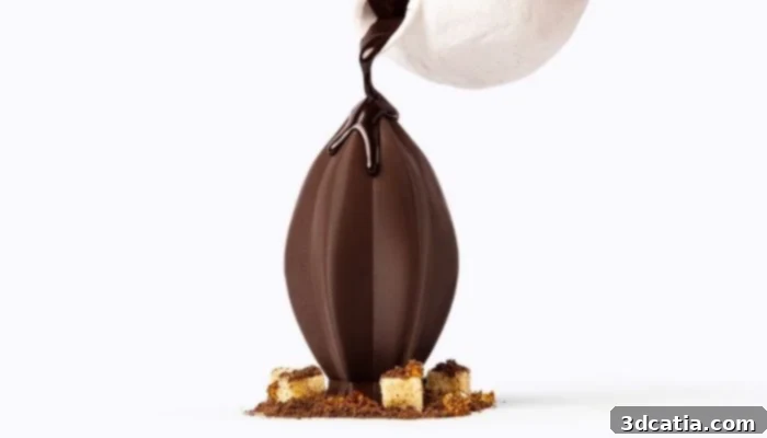 Mona Lisa 3D Studio's 3D Printed Chocolate Flower Egg