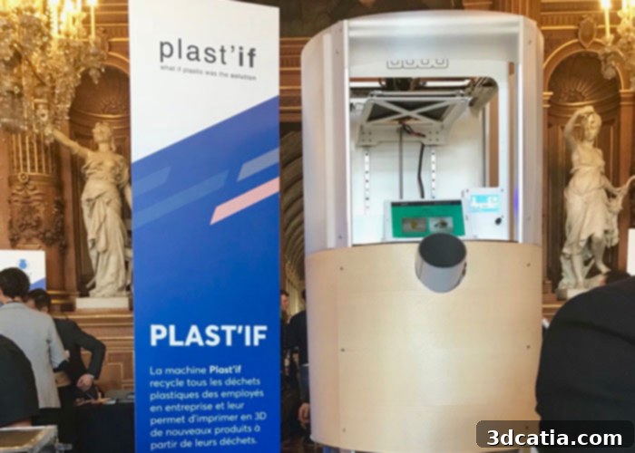 Team collaborating with 3D printed objects