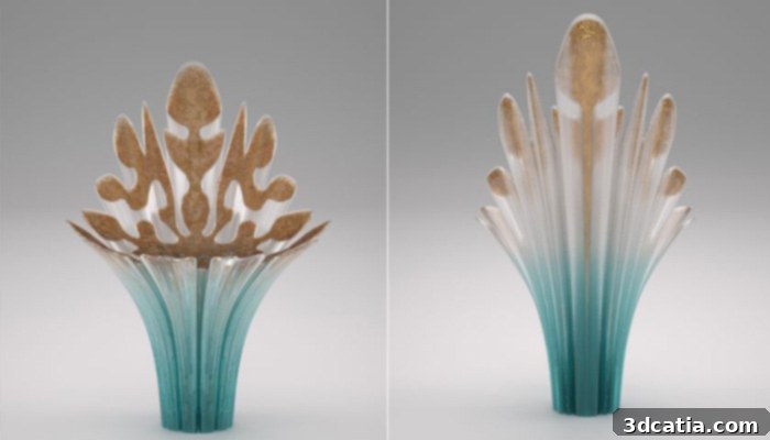 The Rise chair, a striking 3D printed design by Zaha Hadid Architects for Nagami