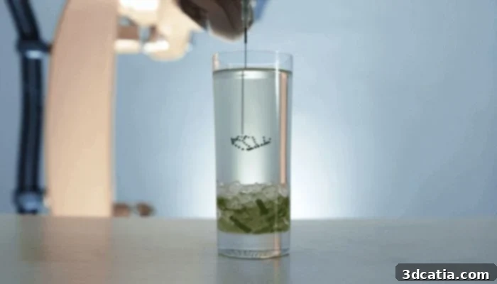 Cutting-Edge Applications in Food 3D Printing 6 3D printed beverage art in a glass