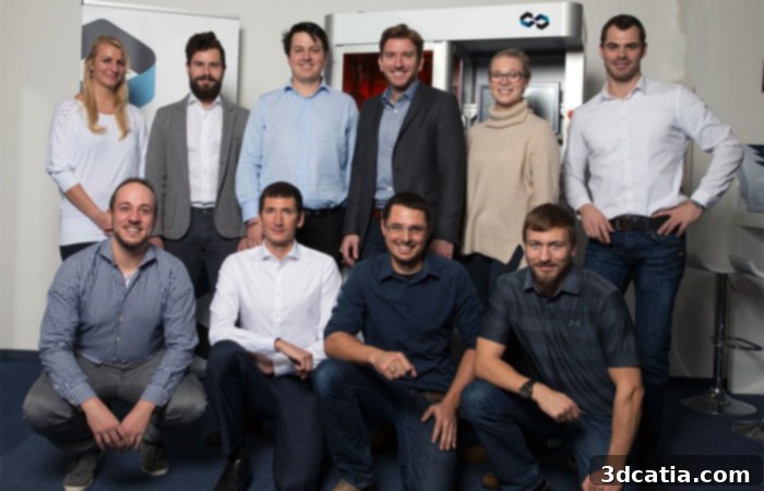 The Cubicure team, pioneers of Hot Lithography 3D printing.