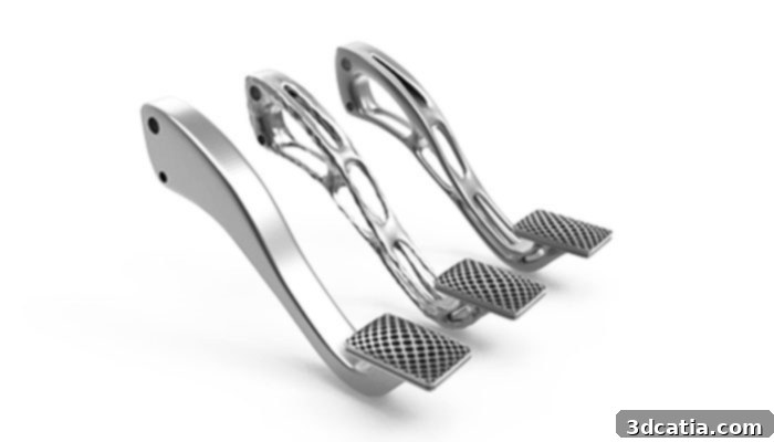Example of topologically optimized 3D printed design