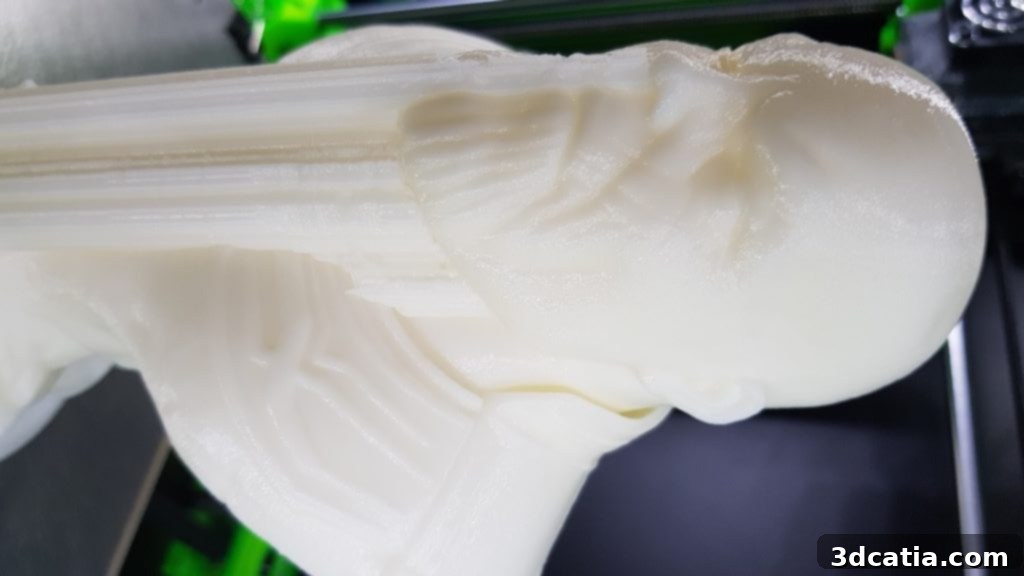 Zoom on 3D print support structures