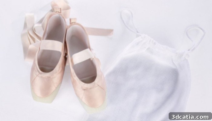 Innovative design of P-Rouette 3D printed pointe shoes, showcasing seamless fabric integration and advanced materials
