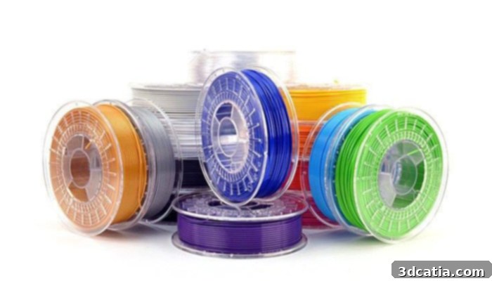 Master Your Filaments Expert Tips For 3D Printing 7 ColorFabb filament spools and 3D printed objects