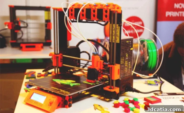 Josef Prusa at the Prusa Research booth at TCT Show 2018, showcasing innovations