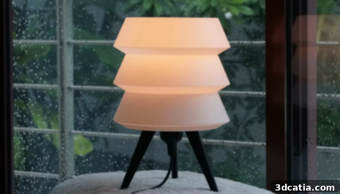 3d printed Kosha lamp by Sonogo