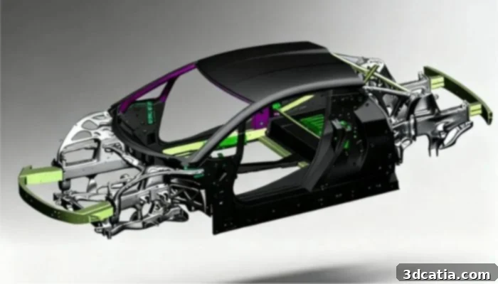 3D printed car frame inspired by aerospace design principles