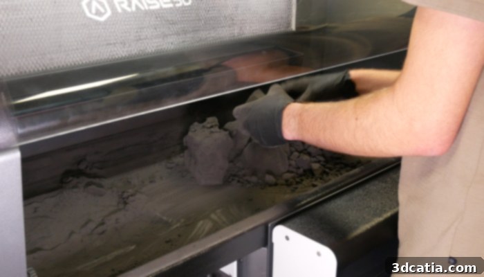 Cleaning station in use