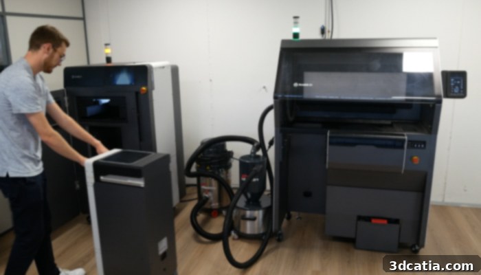 RMS220 build unit and cleaning station