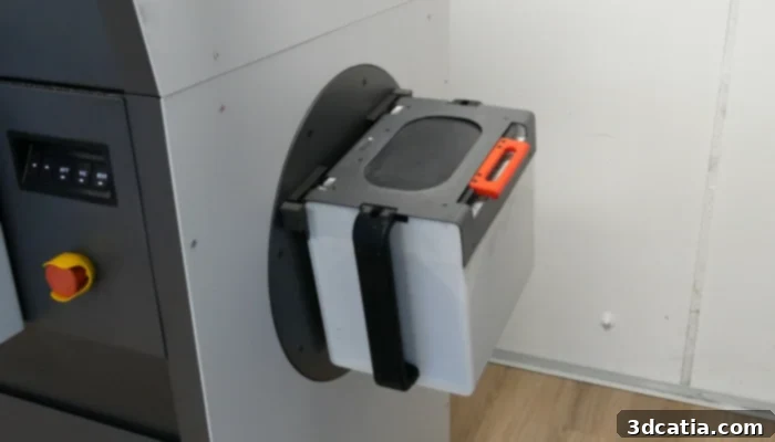 Material box mixing on the cleaning station.