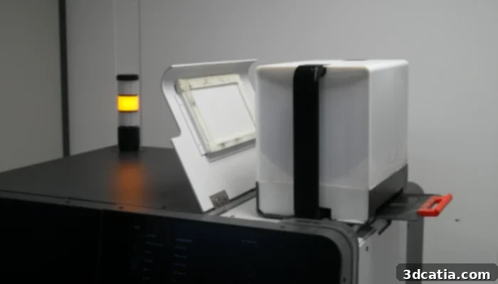 Material box attaches to the 3D printer