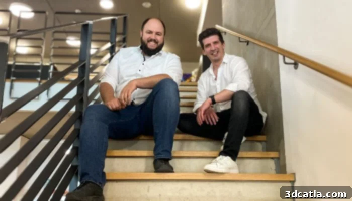 goatAM team members Fabian Loose (left) and Tilmann Spitz (right), founders of the personalized medicine 3D printing company.