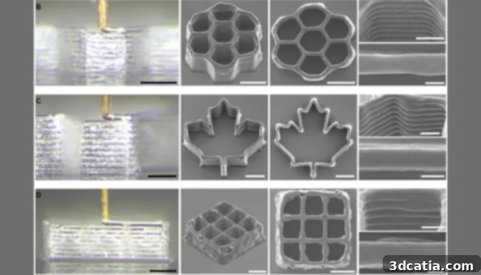 Printed Microstructures of 3D Necroprinting