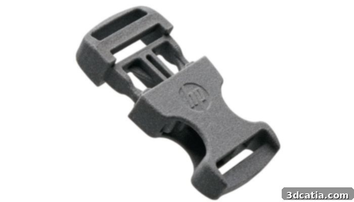 3D printed part with HP 3D HR PA 11 Gen2 material