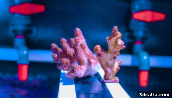 3D Printed Coral Skeletons (Photo Credit: KAUST/Anastasia Serin)