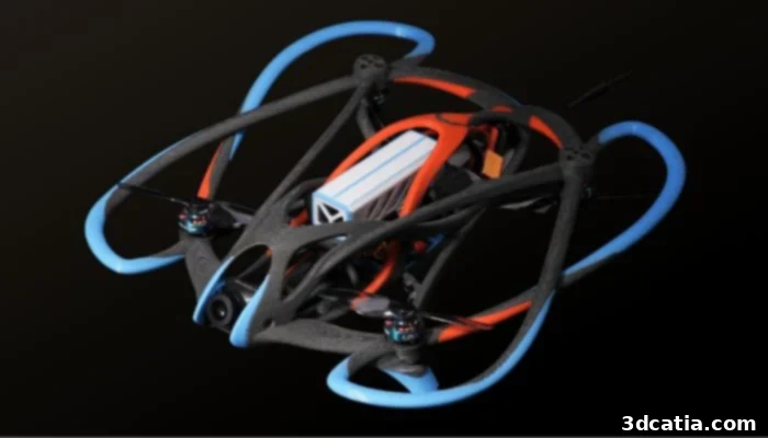 Aero Mobius Drone Frame printed on a Bambu H2C