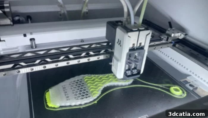 Multi-material printing for footwear