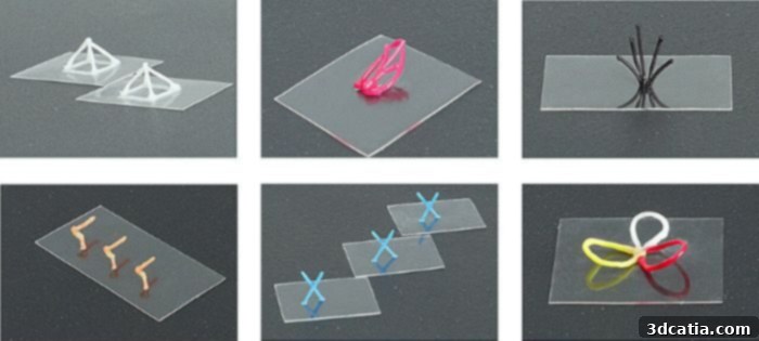 Some examples of the 3D printed components.