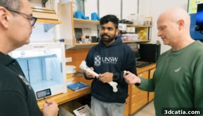 PhD student Kaushik Raj Pyla (center), with supervisors Juan Pablo Escobedo-Diaz (left) and Paul Hazell (right).