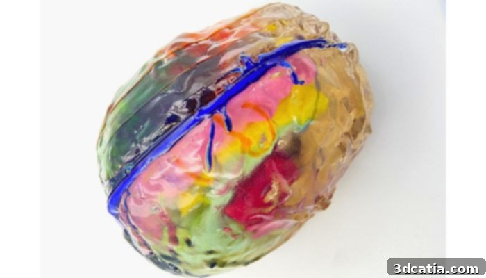 Patient-specific brain model created from MRI and DTI data