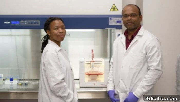 Elom Doe and Jaidev Chakka, researchers at the University of Mississippi, discuss a 3D printed implant for targeted cancer drug delivery.