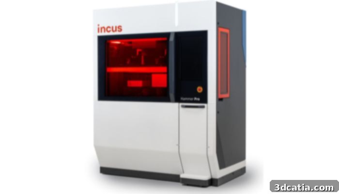 The Incus Pro25 LMM system, designed for industrial-scale production of metal parts