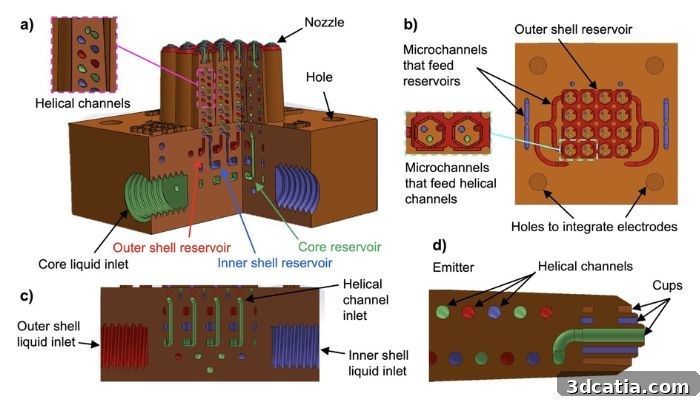 MIT research on 3D printed triaxial electrospray emitters