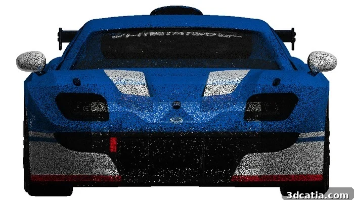 Front of the Ligier model with the windshield banner