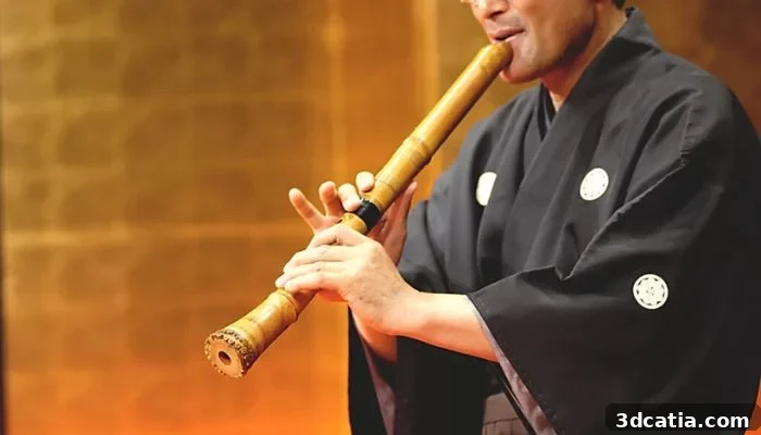 Shakuhachi bamboo flute